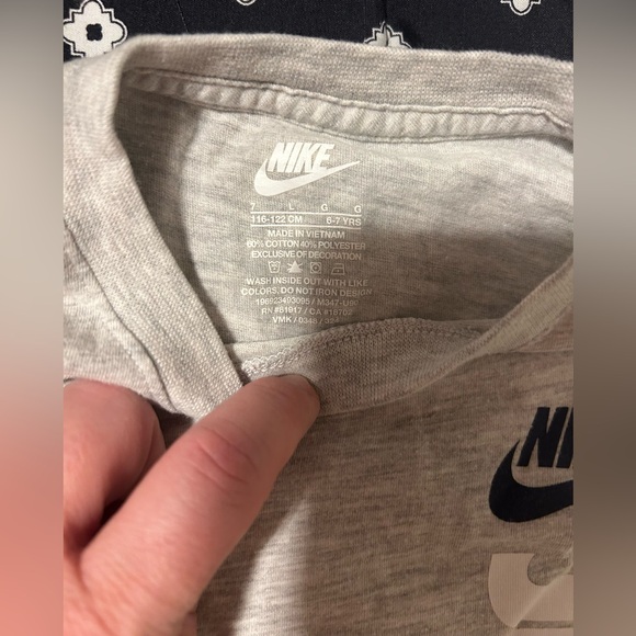 Nike Kids Blue Sweatpants& long sleeve-Size 6/7 - Picture 3 of 6